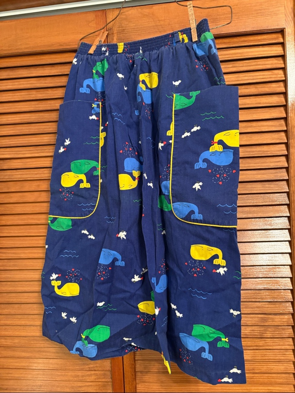 Women’s Navy Whale Print Skirt - Multicolor